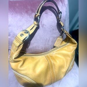 Authentic Coach hobo handbag Tan